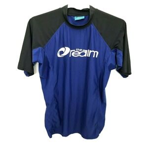 The Realm Mens Cycling Jersey Blue Gray Short Sleeves Sz XL Australian Apparel